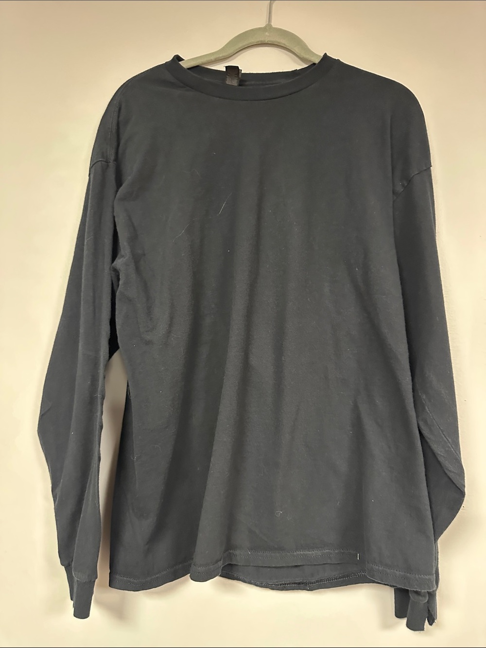 Gildan Heavy Cotton Black Long Sleeve Tee Shirt XL